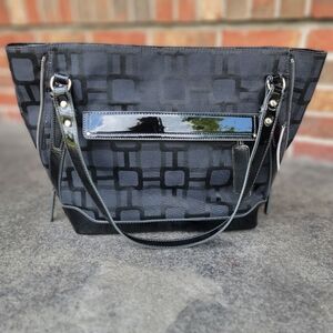 Nine West NWT Black Bag with Zipper Accents